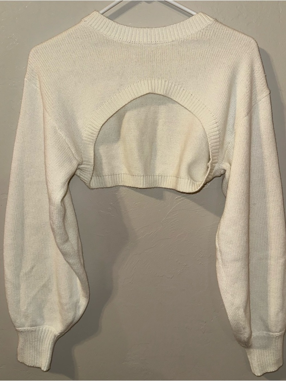 Women’s Cream Cutout Cropped Sweater - Brand